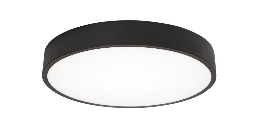 Bailey 14'' LED Flush,120-277V,26W,5 CCT,BK,BB