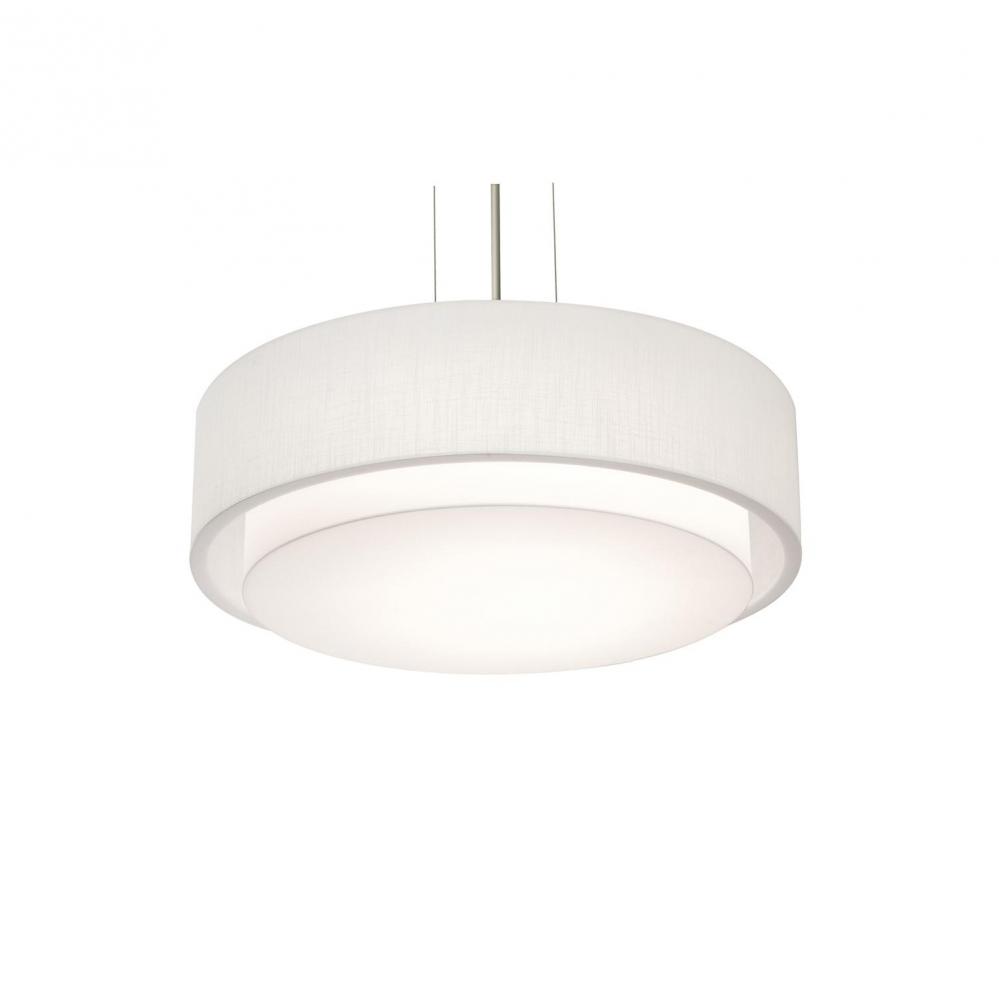 Sanibel 18'' Med Base Pendant - BK and LW