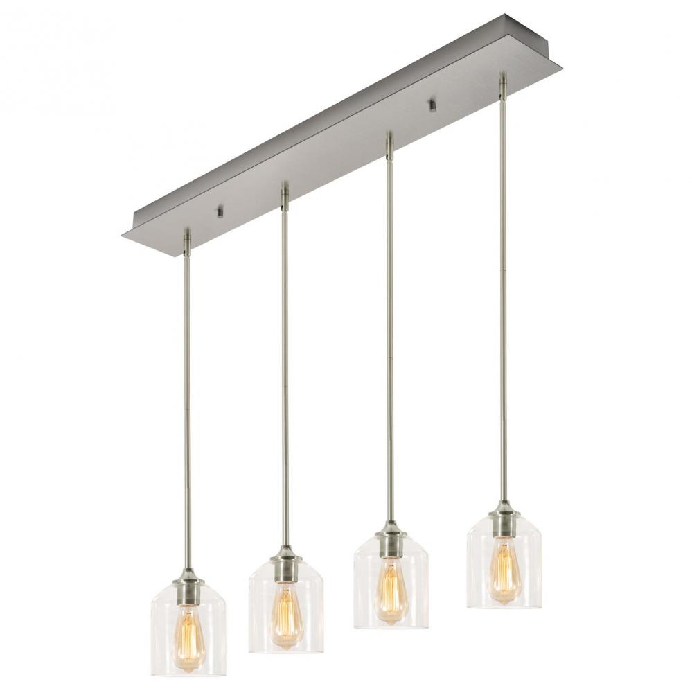 William 4 Light Linear Pendant MB 120V,SN