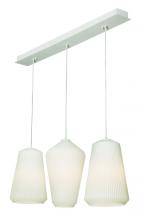 AFX Lighting, Inc. LLYP11MBWHLNR3 - Lily 3 Light Linear Pendant,120V,White