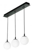 AFX Lighting, Inc. LRTP07MBBKLNR3 - Loretto 3 Light Linear Pendant,120V,Black