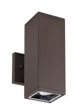 Westgate MFG C3 WMCS5-UDL-MCT-BR-DD - 5in SQ WALL CYL. UP/DOWN LIGHT 40W 30K/40K/50K DUAL DIM. - BRONZE