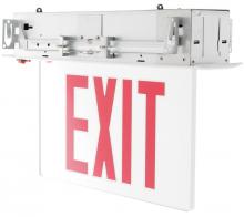 Westgate MFG C3 XTR-2RMA-EM - RECESSED EXIT LIGHTING, DOUBLE FACE, RED LETTERS, MIRROR PANEL ALUMINUM HOUSING 120/277Vac.