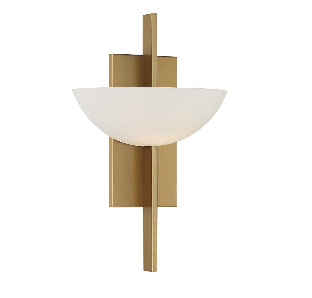 Fallon 1-Light Wall Sconce in Warm Brass