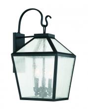 Savoy House 5-101-BK - Woodstock 3-Light Outdoor Wall Lantern in Black