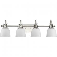 Progress P300429-009 - Preston Collection Four-Light Brushed Nickel Coastal Bath and Vanity Light