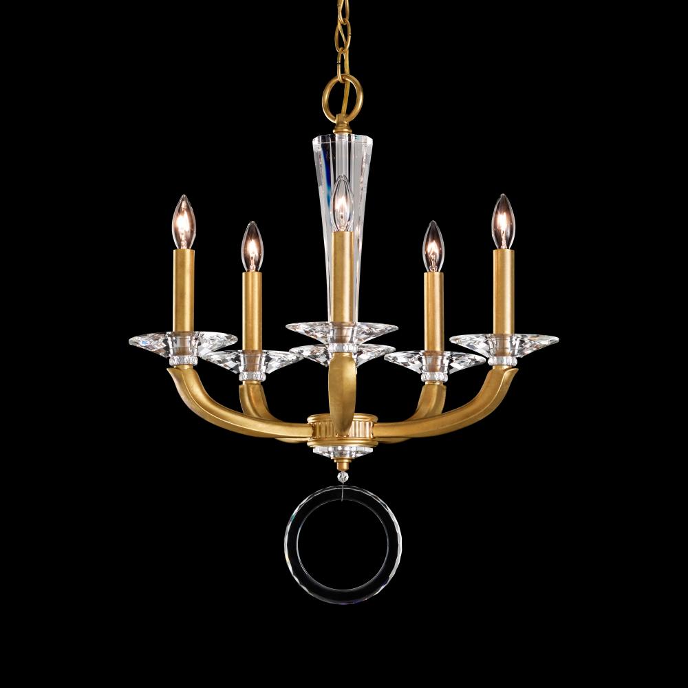 Emilea 5 Light 120V Chandelier in Heirloom Gold with Optic Crystal