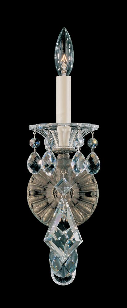 La Scala 1 Light 120V Wall Sconce in Heirloom Gold with Heritage Handcut Crystal