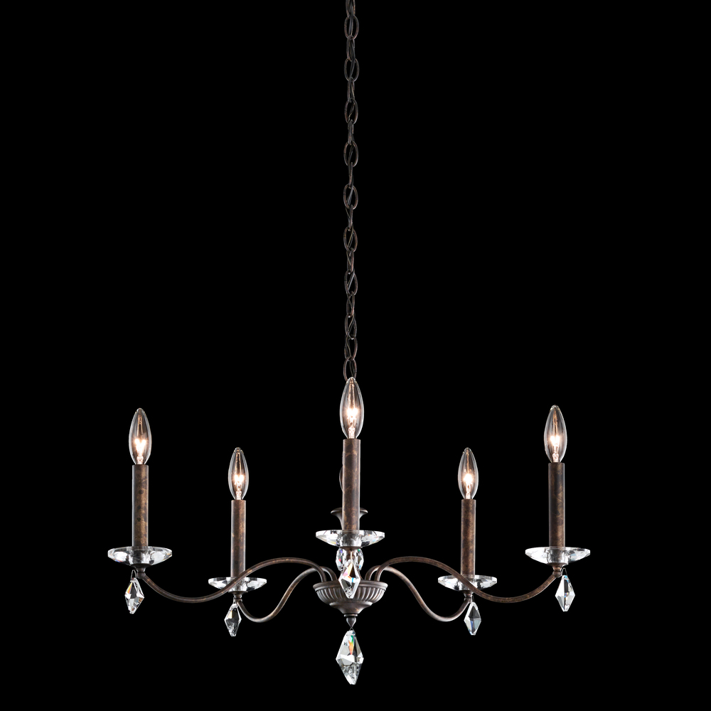 Modique 5 Light 120V Chandelier in White with Heritage Handcut Crystal