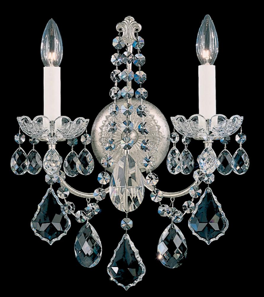 New Orleans 2 Light 120V Wall Sconce in Heirloom Bronze with Heritage Handcut Crystal