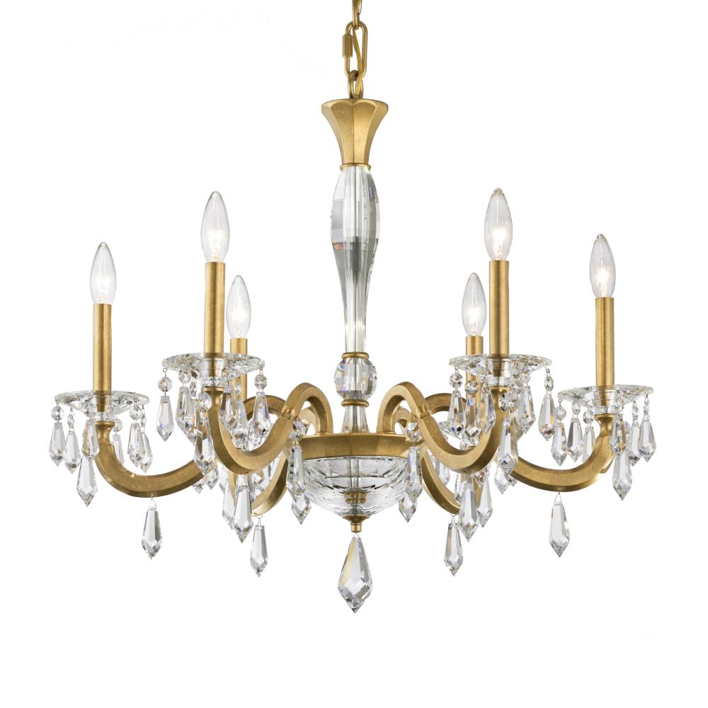 Napoli 6 Light 120V Chandelier in Heirloom Gold with Radiance Crystal