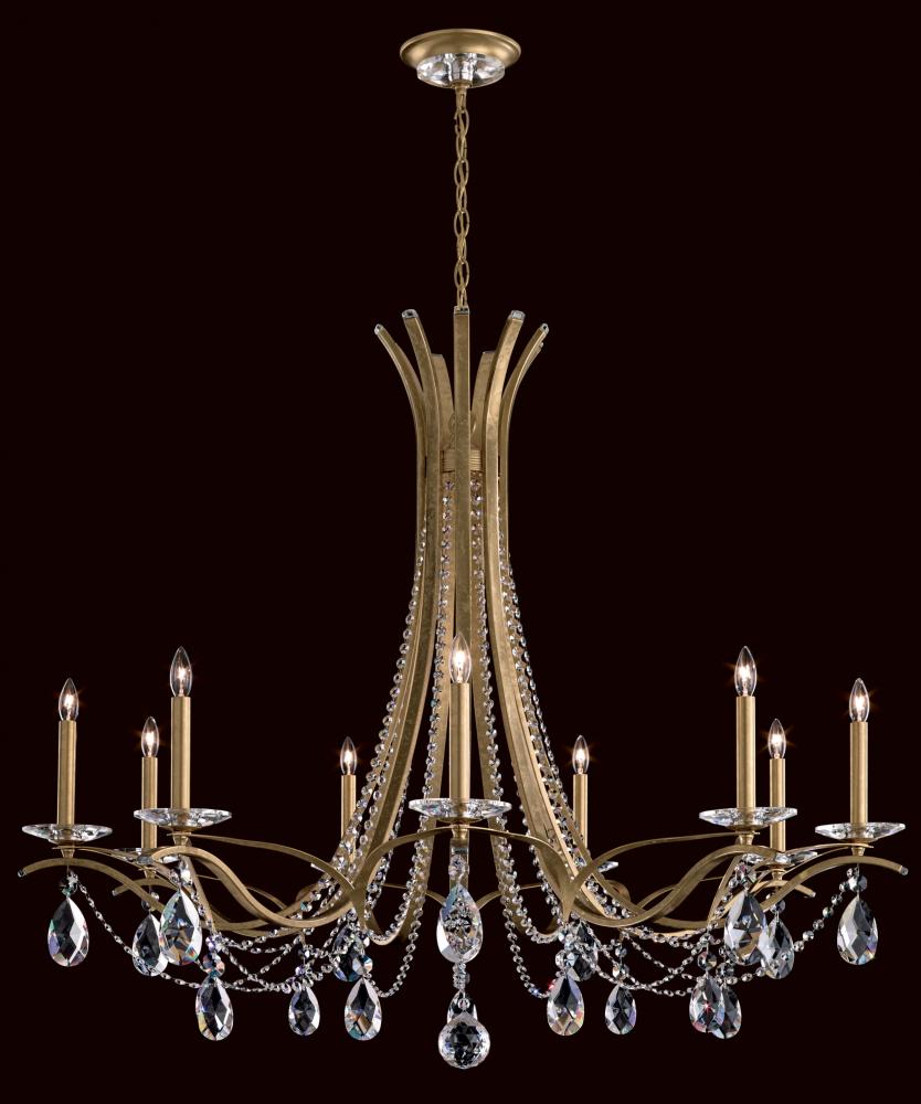 Vesca 9 Light 120V Chandelier in White with Heritage Handcut Crystal