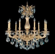 Schonbek 1870 5679-22H - Milano 9 Light 120V Chandelier in Heirloom Gold with Heritage Handcut Crystal