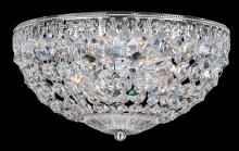 Schonbek 1870 1560-40O - Petit Crystal 4 Light 120V Flush Mount in Polished Silver with Optic Crystal