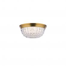 Schonbek 1870 S5209-700O - Genoa 9IN LED 3000K/3500K/4000K 120V Flush Mount in Aged Brass with Optic Crystal