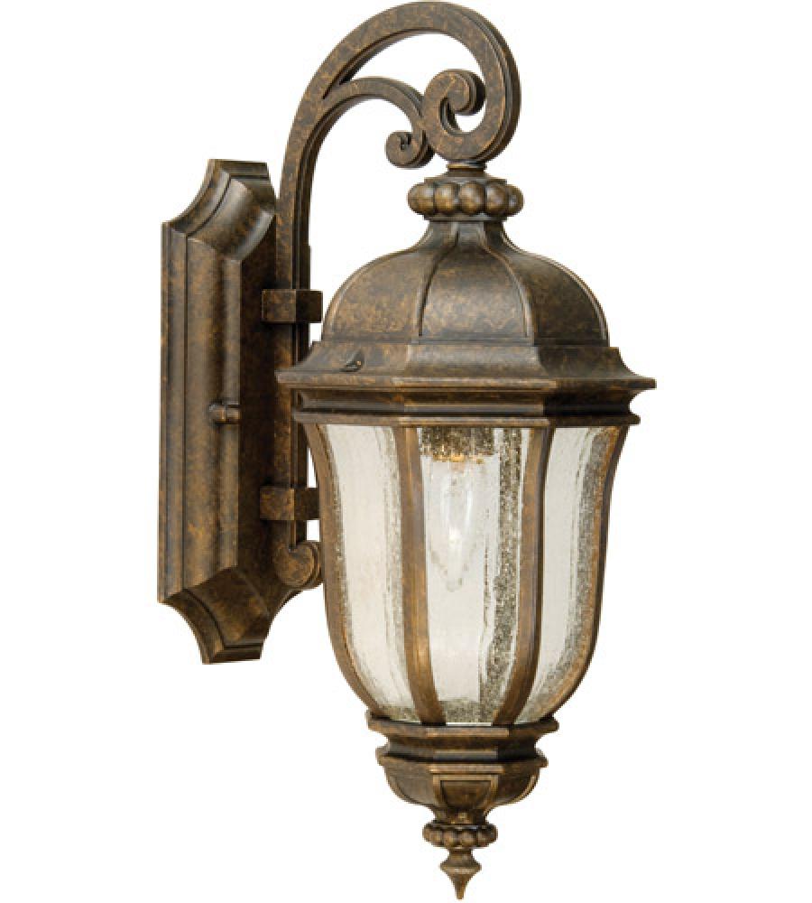 Harper 1 Light Small Outdoor Wall Lantern in Peruvian Bronze Outdoor