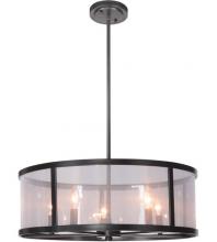 Craftmade 36795-MBK - Danbury 5 Light Pendant in Matte Black