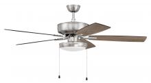 Craftmade P119BNK5-52DWGWN - 52" Pro Plus 119 in Brushed Polished Nickel w/ Driftwood/Grey Walnut Blades