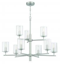 Craftmade 55629-SN - Hailie 9 Light Chandelier in Satin Nickel