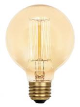 Westinghouse 0410700 - 40W G25 Incandescent Amber E26 (Medium) Base, 120 Volt, Card