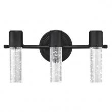 Westinghouse 6372500 - 22W 3 Light LED Wall Fixture Matte Black Finish Bubble Glass