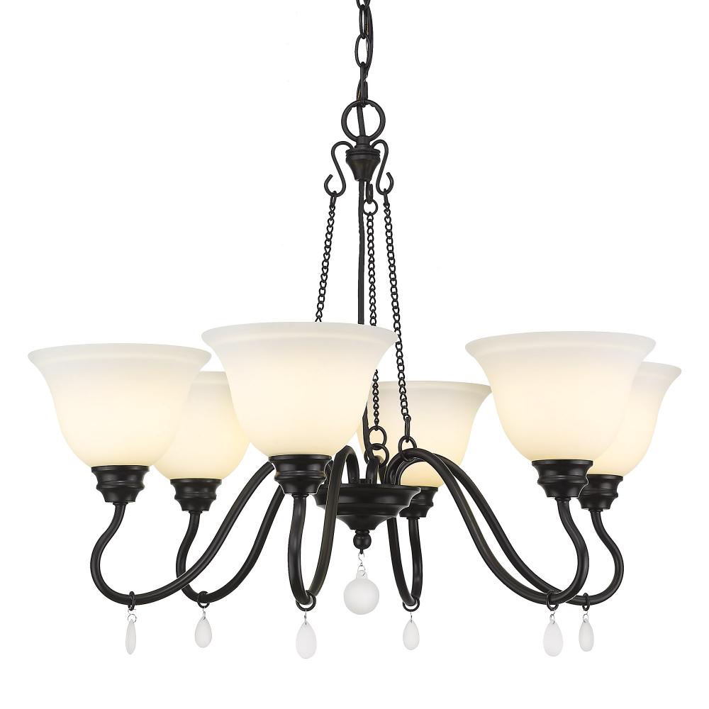 Donya 6 Light Chandelier in Matte Black