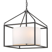 Golden 2243-5 BLK-MWS - Manhattan 5 Light Chandelier in Matte Black