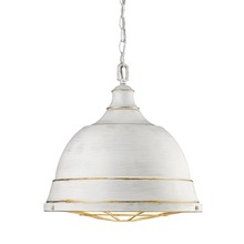 Golden 7312-L FW - Bartlett Large Pendant in French White