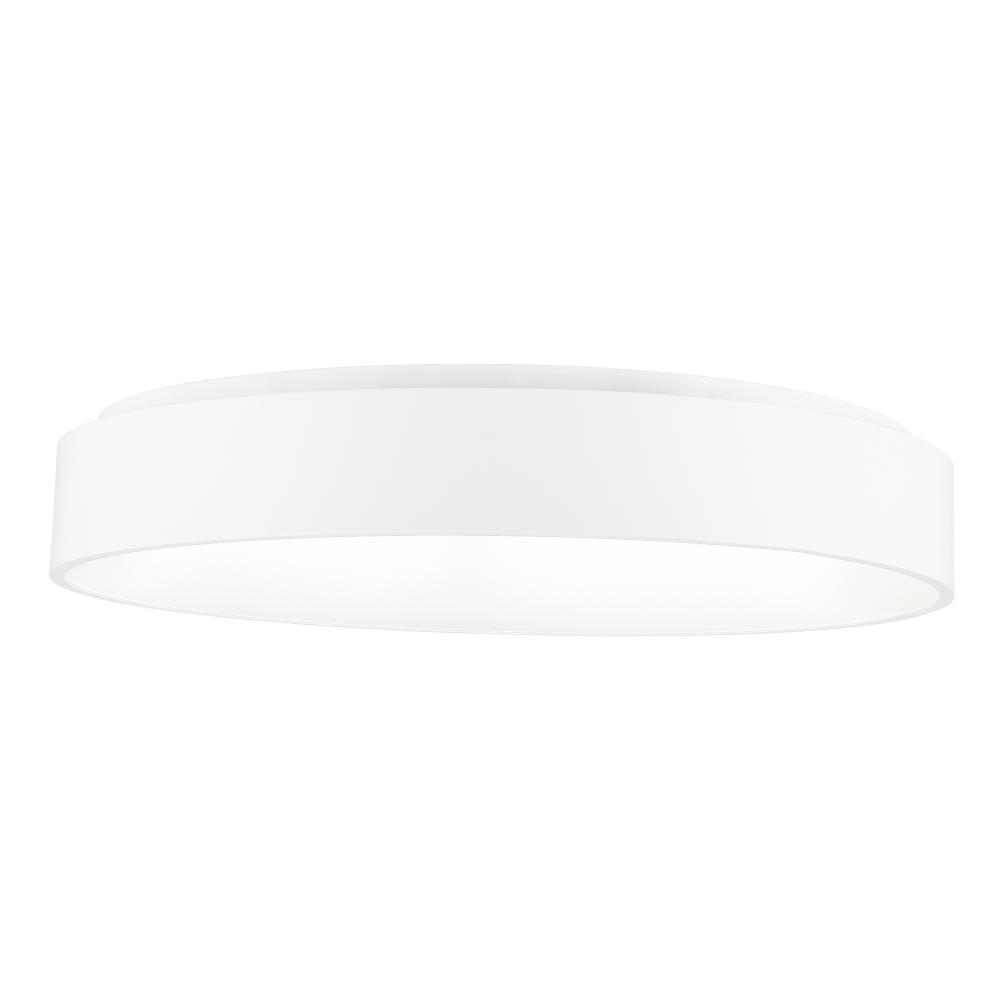 Arenal LED Drum Shade Flush Mount With White Finish