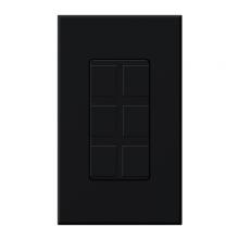 Lutron Electronics NT-6PF-BL - SIX PORT FRAME W/BLANKS NT BLACK