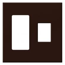 Lutron Electronics VWP-2RC-BR - VAREO WALLPLATE 2GNG RECEPT/ CONT BROWN