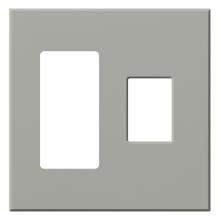 Lutron Electronics VWP-2RC-GR - VAREO WALLPLATE 2GNG RECEPT/ CONT GRAY