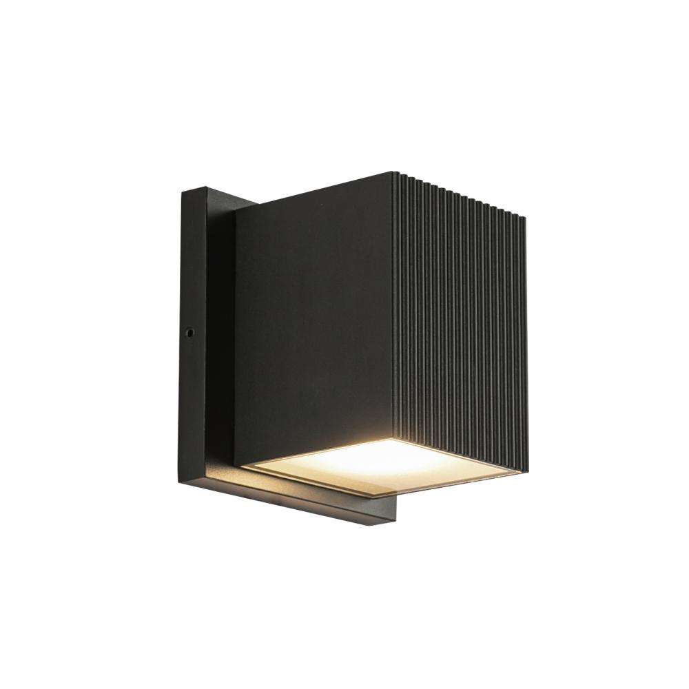 Mavis 4-in Black LED Exterior Wall Sconce