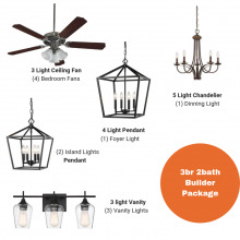 Sunbelt Lighting Items bbp-001-01 - 3Bed 2Bath Builder Bronze Package