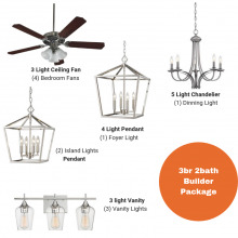 Sunbelt Lighting Items bbp-001-02 - 3Bed 2Bath Builder Nickel Package