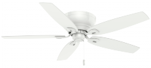 Casablanca Fan Company 54103 - Casablanca 54 inch Durant Snow White Low Profile Ceiling Fan and Pull Chain