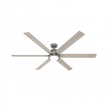 Hunter 51884 - Hunter 72 inch Gravity Wi-Fi ENERGY STAR® Matte Silver Ceiling Fan with LED Light Kit