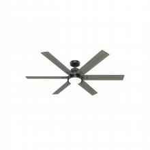 Hunter 51951 - Hunter 60 inch Gravity Wi-Fi ENERGY STAR® Matte Black Ceiling Fan with LED Light Kit