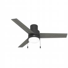 Hunter 51949 - Hunter 52 inch Brunner Matte Black Low Profile Ceiling Fan with LED Light Kit and Pull Chain