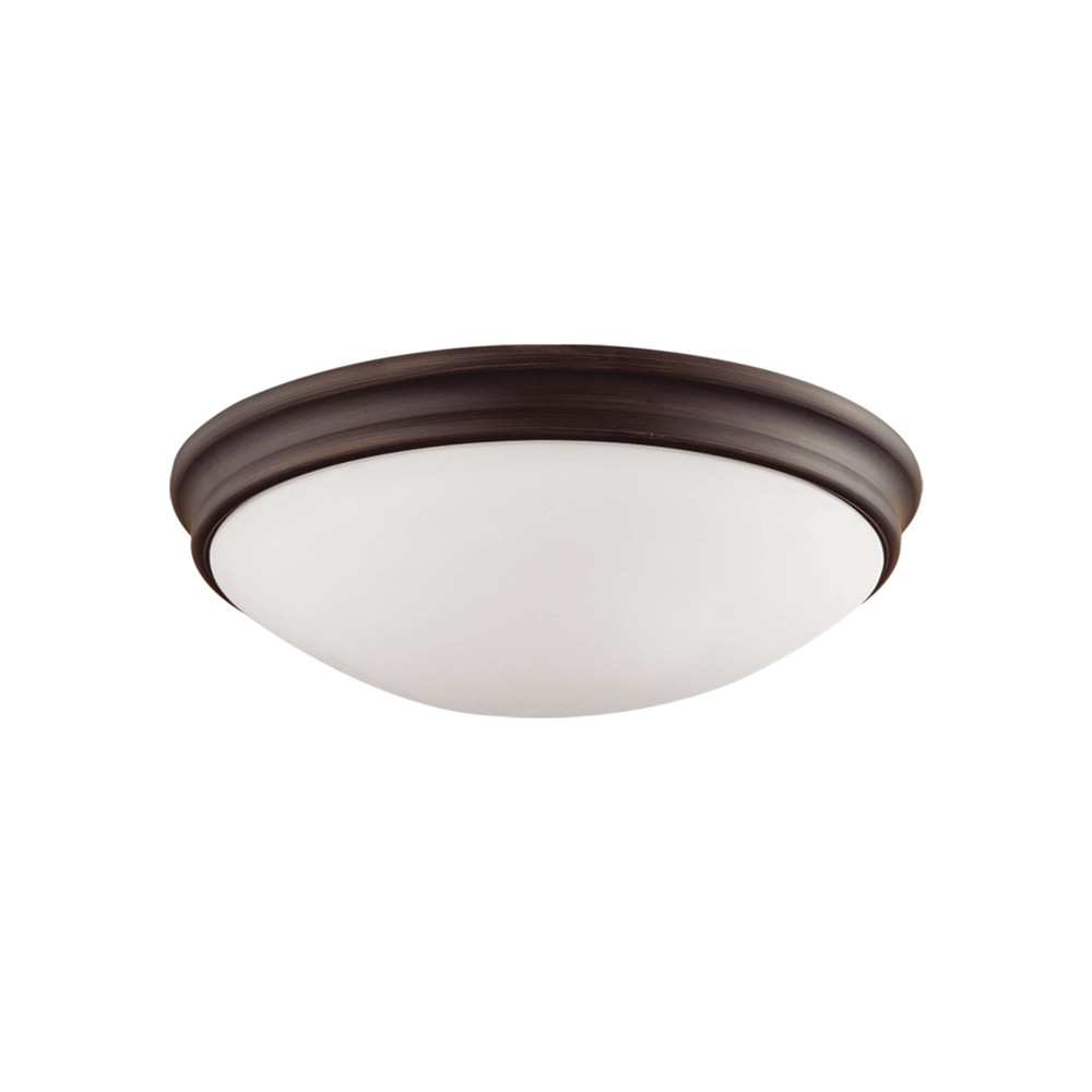 1-Light Flushmount Ceiling Light Rubbed Bronze