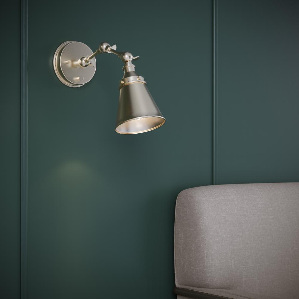 Edith 1-Light Swing Arm Sconce Light Modern Gold