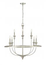 Millennium 28108-BN - Emery 8-Light Chandelier Ceiling Light Brushed Nickel