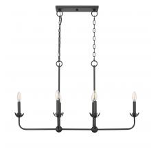 Millennium 29806-MB - Freesia 6-Light Chandelier Ceiling Light Matte Black