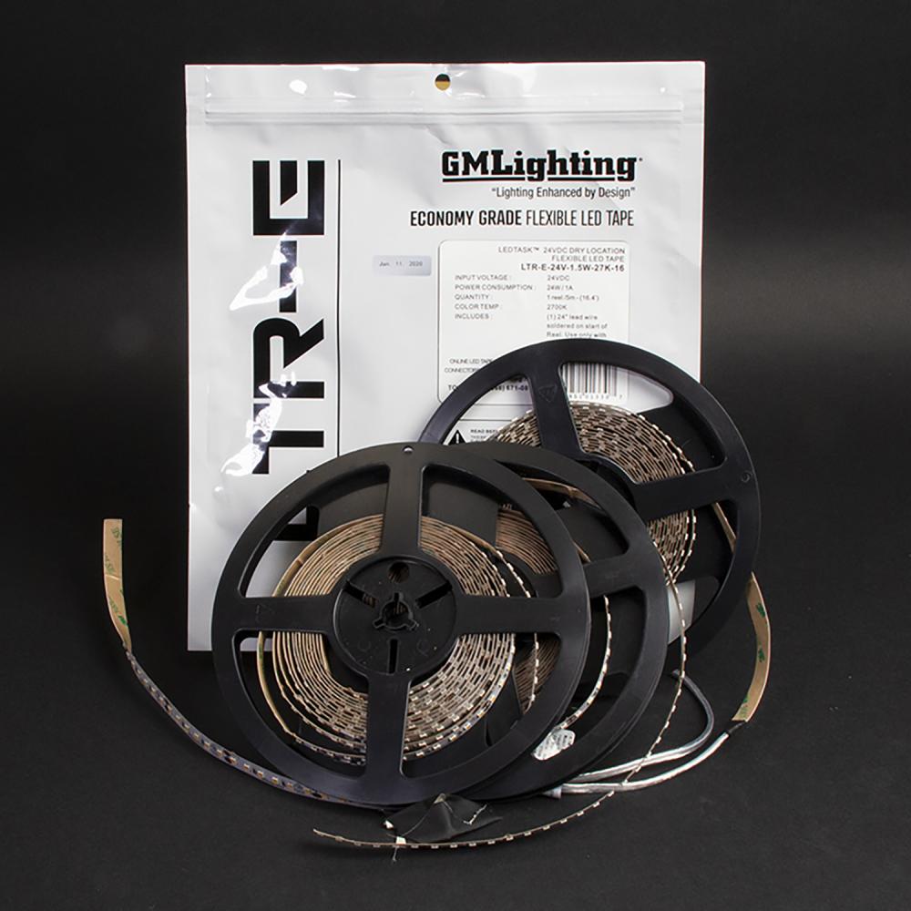 LEDTask™ 2020 24VDC LTR-E Economy Series Indoor Location LED Tape - 98'-6" Reel