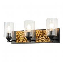 Lucas McKearn BB90586MB-3B1G - Bocage 3 Light Black And Gold Bath Bar