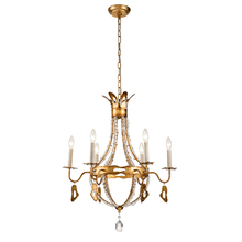 Lucas McKearn CH1036-6 - Monteleone 6 Light Chandelier in Antique Gold