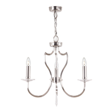 Lucas McKearn EL/PM3PN - Traditional with Crystal Pimlico 3lt Chandelier Polished Nickel