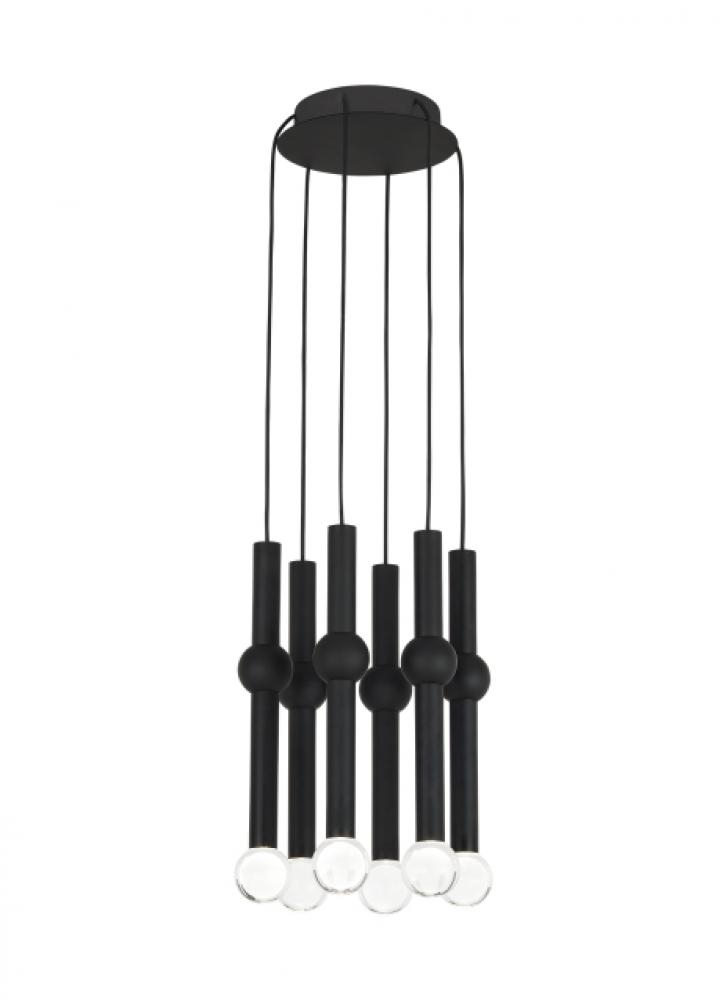 Guyed 6 Light Chandelier