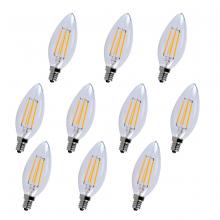  E12LED111-10PK - LED E12 CANDELABRA, 3000K, 300 degree, CRI80, ES, UL/CUL, 4W, 40W EQUIVALENT, 15000HRS