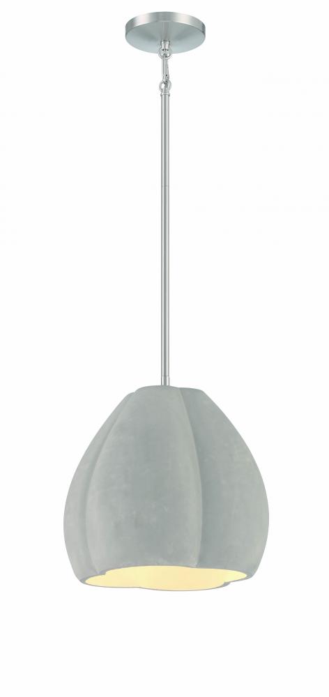 Sima - 1 Light Pendant in Metal and Cement